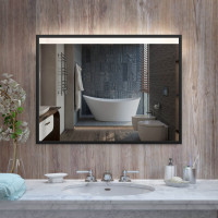 Зеркало в раме с комбинированной LED-подсветкой R-05 60x50 см (размер на выбор)