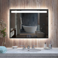 Зеркало в раме с фронтальной и фоновой LED-подсветкой R-16 60x50 см (размер на выбор)