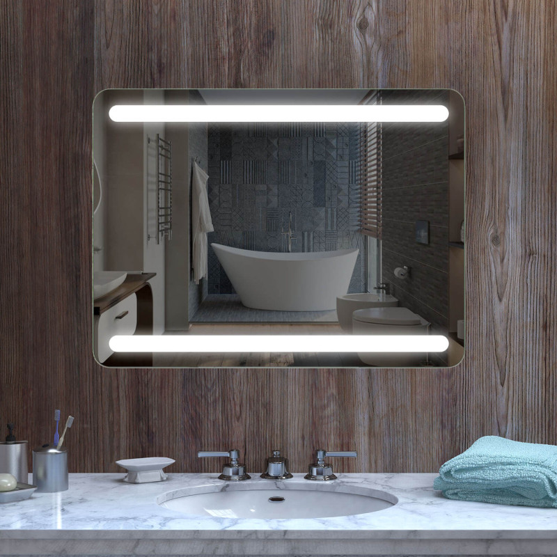 Зеркало с фронтальной LED-подсветкой RC-10, размер от 60x50 см