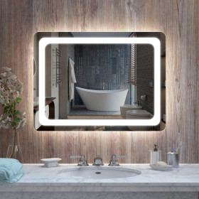 Зеркало с фронтальной и фоновой LED-подсветкой RC-12 60x50 см (размер на выбор)