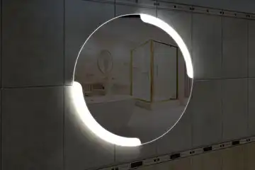 Фоновая подсветка круглого зеркала, вариант подсветки LKB-03