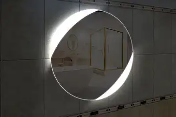 Фоновая подсветка круглого зеркала, вариант подсветки LKB-10
