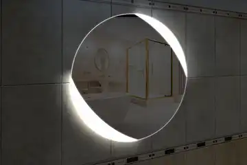 Фоновая подсветка круглого зеркала, вариант подсветки LKB-11