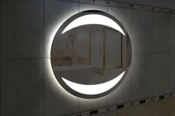 Фронтальная подсветка круглого зеркала, вариант подсветки LKF-11
