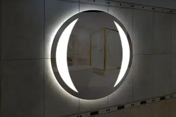 Фронтальная подсветка круглого зеркала, вариант подсветки LKF-12