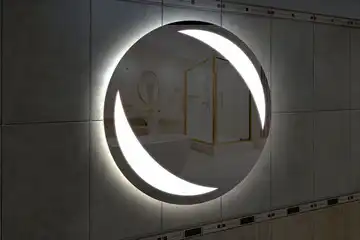 Фронтальная подсветка круглого зеркала, вариант подсветки LKF-14