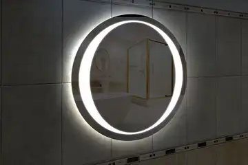 Фронтальная подсветка круглого зеркала, вариант подсветки LKF-16