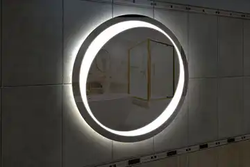 Фронтальная подсветка круглого зеркала, вариант подсветки LKF-17