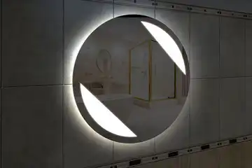 Фронтальная подсветка круглого зеркала, вариант подсветки LKF-22