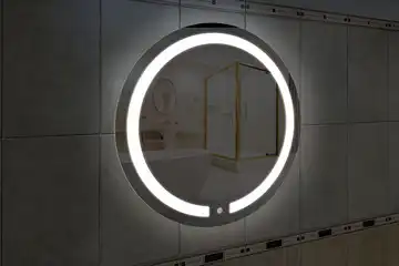Фронтальная подсветка круглого зеркала, вариант подсветки LKF-01-b