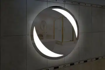 Фронтальная подсветка круглого зеркала, вариант подсветки LKF-14