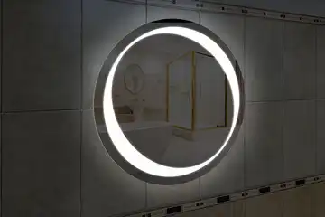 Фронтальная подсветка круглого зеркала, вариант подсветки LKF-18
