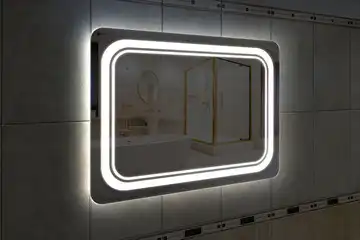 Фронтальна підсвітка дзеркала з закругленими кутами, варіант LPF-22