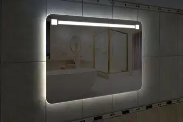 Фронтальна підсвітка дзеркала з закругленими кутами, варіант LPF-28