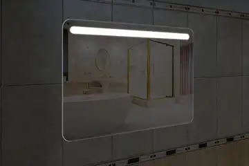 Фронтальная подсветка зеркала с закругленными углами, вариант LPF-02