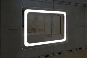 Фронтальная подсветка зеркала с закругленными углами, вариант LPF-10