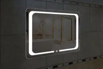 Фронтальная подсветка зеркала с закругленными углами, вариант LPF-13-b