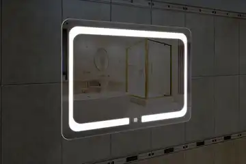 Фронтальная подсветка зеркала с закругленными углами, вариант LPF-14-1b