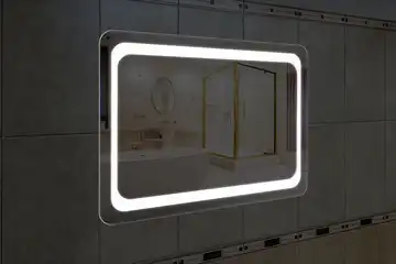 Фронтальная подсветка зеркала с закругленными углами, вариант LPF-14