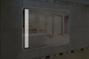 Фронтальная подсветка зеркала с закругленными углами, вариант LPF-19-L