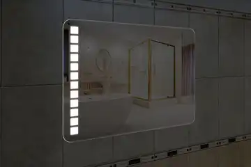 Фронтальная подсветка зеркала с закругленными углами, вариант LPF-24-L