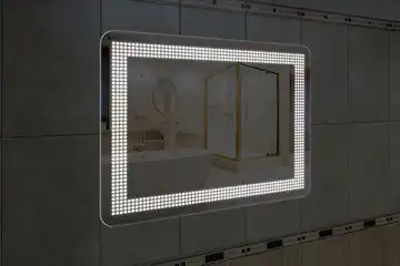 Фронтальная подсветка зеркала с закругленными углами, вариант LPF-27