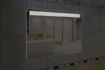 Фронтальная подсветка зеркала с закругленными углами, вариант LPF-32