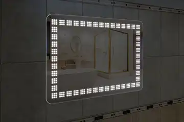 Фронтальная подсветка зеркала с закругленными углами, вариант LPF-33