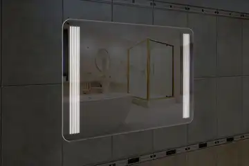 Фронтальная подсветка зеркала с закругленными углами, вариант LPF-35
