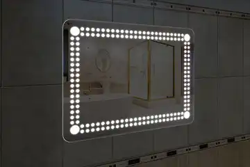 Фронтальная подсветка зеркала с закругленными углами, вариант LPF-36