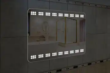 Фронтальная подсветка зеркала с закругленными углами, вариант LPF-37