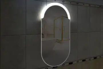Фоновая подсветка овального зеркала (форма Стадион), вариант подсветки LSB-03v